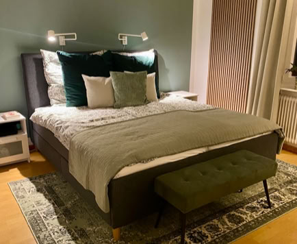 Grünes Schlafzimmer