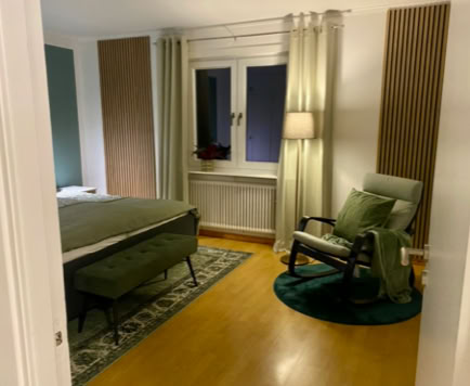 Grünes Schlafzimmer